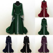 Maxivestido manga larga para mujer cosplay eventos y fiestas de disfraces