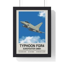 Póster Eurofighter Typhoon FGR4 | Impresión moderna de jet de combate arte de pared impresión regalo