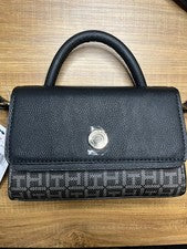 Tommy Hilfiger Mujer Bandolera Bolso de Mano Azul Marino Textil Nuevo con Etiquetas $98
