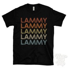 CAMISETA LAMMY ESTILO RETRO REPETIDO Hombre y Mujer Novedad Genial Nombre Regalo
