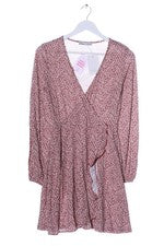 Vestido envolvente mujer Pull & Bear blanco estampado integral talla 38