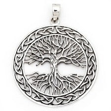 Gran árbol de la vida nudo colgante plata símbolo joyería NUEVO
