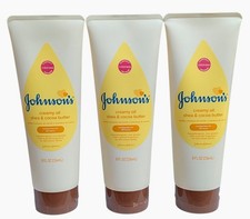 3 - Aceite cremoso, manteca de karité y cacao Johnson’s - 8 fl oz cada uno