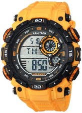 Reloj Armitron Sport Hombre Digital Cronógrafo Correa Resina, 52.5mm, Amarillo