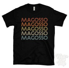 CAMISETA MAGOSSO ESTILO RETRO REPETIDO Hombre y Mujer Novedad Genial Nombre Regalo