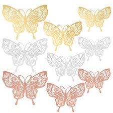 Calcomanía de pared creativa 3D para decoración de pared de mariposas 36 un.