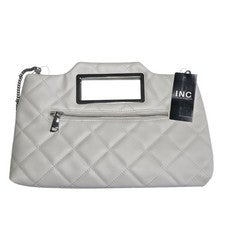 Bolso de hombro acolchado blanco INC correa de cadena para mujer nuevo con etiquetas
