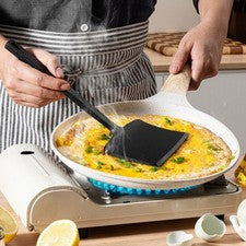 Juego de 2 utensilios de espátula de silicona para pizza panqueques carne de res voltear