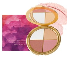 Paleta de sombras de ojos e iluminadores de maquillaje para ojos y mejillas, paleta iluminadora facial...