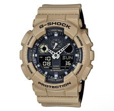 Reloj Casio GA100L-8A G-Shock Negro Analógico Digital Beige Banda Resina