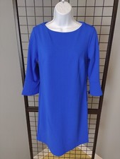 Vestido Stella & Julie Para Mujer Talla 4 Hasta la Rodilla Azul Marino Elegante Pullover