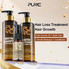Champú acondicionador PURC Biotina Jengibre Aceite para el crecimiento del cabello Pérdida de cabello Producto más grues