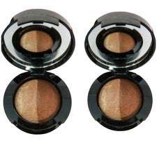 2X Sombra de ojos al horno New York lista para usar melocotón/cobre antiguo hecha en Italia