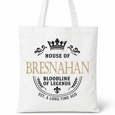 Bolso de Mano BRESNAHAN Casa del Apellido Algodón Idea de Regalo