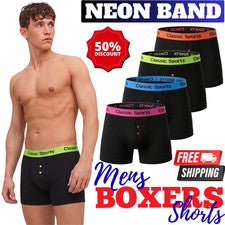 12 pares de calzoncillos boxer para hombre 6,3 de diseñador negros de moda banda ropa interior. Rico en algodón