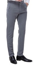 Pantalones ajustados a cuadros grises HayFance para hombre HF427-34