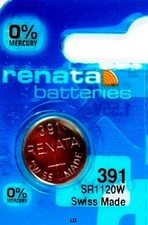 391 BATERÍA RELOJ RENATA SR1120W SR1120 V391 Nuevo Embalaje Vendedor Autorizado