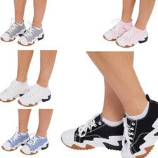 TODA LA TEMPORADA MUJERES DAMAS GRUESO ENTRENADOR TOBILLO CORDONES ZAPATILLAS Calzado Zapato