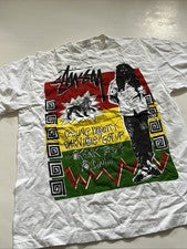 NUEVA Camisa Moderna Estilo Vintage Bob Marley REIMPRESIÓN Talla XL