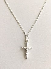 COLLAR CRUZ PLATA 925 18" LARGO / CADENA DE CRUZ EN PLATA 18" LARGO - 20x12mm