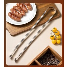 Edelstahlzange 40 cm mit drehbarem Kopf und rutschfester Kante zum Grillen
