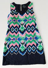 NUEVO CON ETIQUETAS GABBY SKYE Vestido Para Mujer Sin Mangas Azul Marino Geométrico Vestido de Verano Talla 10 $88