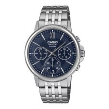 Casio Beside BMS-300D-2A Mens Analog Watch Blue Dial Steel Sapphire 50M