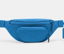 Bolso Cinturón Coach Sprint 24 Cuero Azul Jay CH073