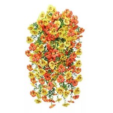 Flor artificial de plástico de 75 cm para colgar en la pared decoración del hogar detalle de hojas vibrantes