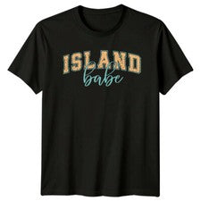 Camiseta gráfica Island Babe, vacaciones de verano en la playa, estilo para mujer
