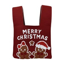 Mujer Bolso Muñequera con Nudo, Pequeño Bolso Muñequera Navidad para