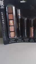 Kit de labios y ojos Beauty Essentials Shimmer & Shine sombra de ojos rímel brillo