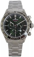 LORENZ Cronógrafo Profesional 26175DD Hombre Verde Reloj Sub100 m