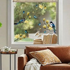 Pegatinas de Pared Decoración del Hogar Pájaro Rama Flor Vacaciones Bodas Extraíbles