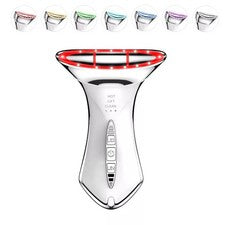 Masajeador facial de 7 colores con modos de vibración ajustables herramienta portátil para el cuidado de la piel