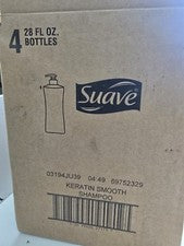 Champú para infusión de queratina Suave Professionals cuidado del color con bomba 28 OZ PAQUETE DE 4
