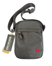 Bolso Bandolera True Religion Hombre Negro Pequeño Hombro Eslinga Viaje Nuevo con Etiquetas