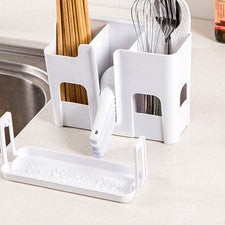 Escurridor Cocina Estante de drenaje Soporte para utensilios Palillos de secado