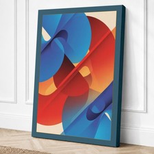 Formas superpuestas impresión geométrica en lienzo arte de pared decoración del hogar listo para colgar