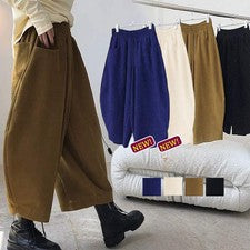 Moda Pantalones Para Hombres Dama Hermosos Nueve Puntos Pierna Ancha Falda Pantalones Florers