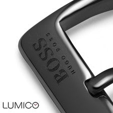 Correa de reloj HUGO BOSS con cierre de hebilla correa de cuero acero NEGRO 16 18 20 mm para correa