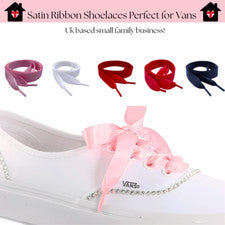 Cordones de cinta de satén blanco rosa rojo azul marino negro ¡85 cm de largo! Ideal para furgonetas