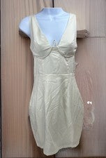 Vestido Mujer Moda Nova Femenino Beige Talla Mediana, NUEVO Con Etiqueta