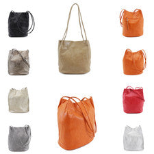 Bolso de Mano Hobo Cubo para Mujer Mango Largo Suave Shopper Damas Bolso de Hombro