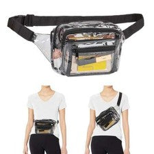 Riñonera transparente unisex bolsa de cintura bolsa de cinturón deportes al aire libre estadio bolsa de seguridad