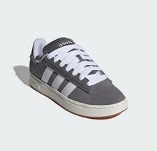 Adidas Hombre Talla 13 Grand Court Alpha Gris Gamuza Rayas Blancas Goma Nuevo en Caja