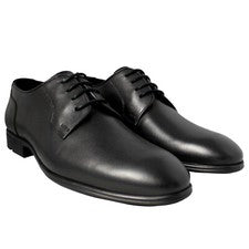 Zapato Hombre Cuero Negro Mate Cordones -Business-Elegante-Boda