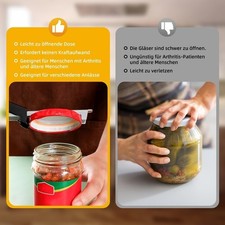 Auxiliar de cocina para abrir cristales con mecanismo ajustable de acero inoxidable