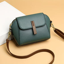Mini Bolso Bandolera con Solapa Moda Color Sólido Bolso de Hombro Para Mujer Cartera Diaria para