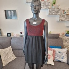 Vestido túnica mujer Made In Italy talla S negro/rojo nuevo sin etiqueta 230227